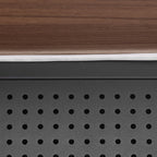 Mid-Century Modern Walnut Vintage Multi-use Cabinet With Cat scratcher Bed cat friendly furniture