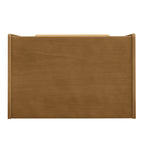 Mid Century Modern Nightstand with Charging Station & Outlet Hole & 2 Drawers, Farmhouse End Table with Open Shelf & Glass Drawer Dresser, Side Cabinet for Living Room Reception Room Dorm-Light Walnut