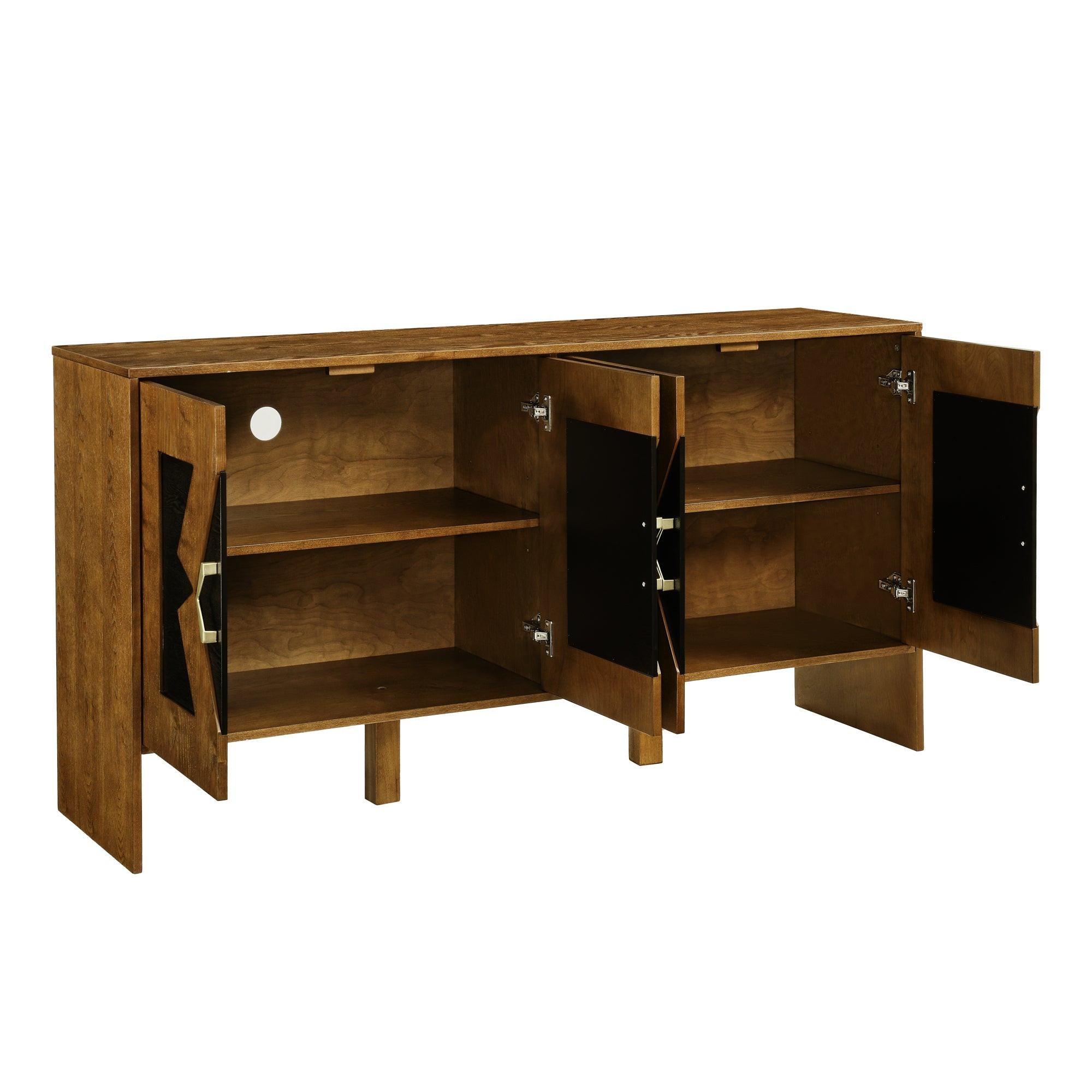 Mid Century Modern Walnut Sideboard Cabinet.