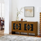 Mid Century Modern Walnut Sideboard Cabinet.