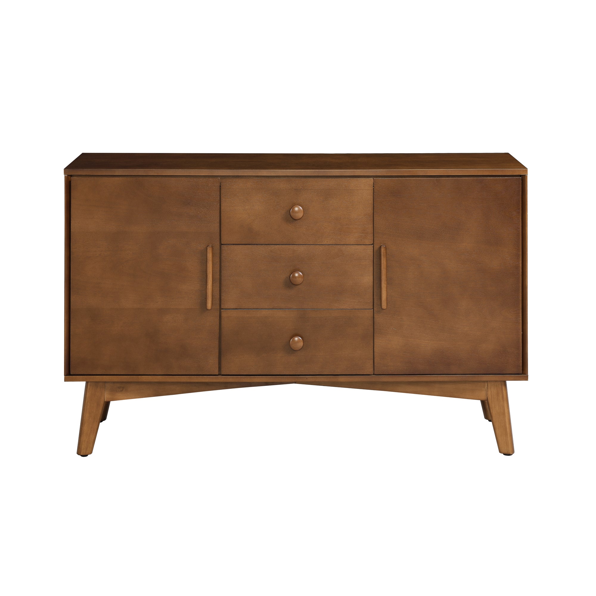 47.3 Mid Century Modern Sideboard Buffet Cabinet with Storage, Storage Cabinet with 2 Doors and 3 Drawers for Kitchen Dining Living Room Bedroom, Accent Console Table, Walnut