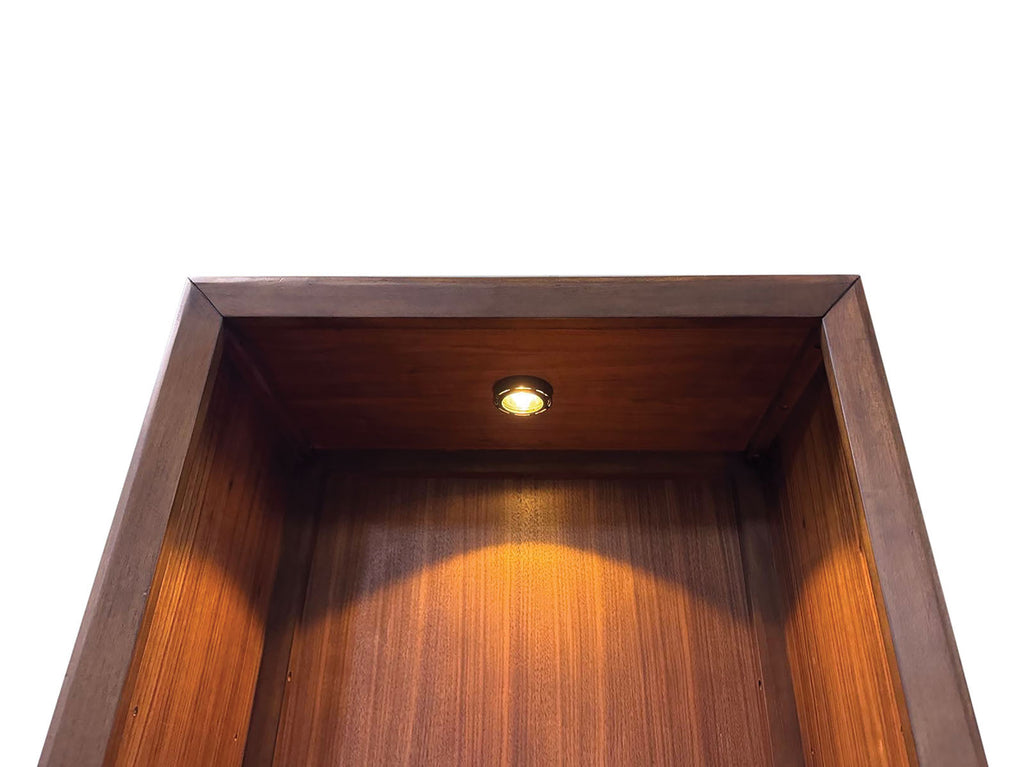 Mid-Century Modern TV Stand Entertainment Center Left Right Pier With Base Adjustable Shelves Gold Caped Legs LED On Pier Walnut Finish Media Console