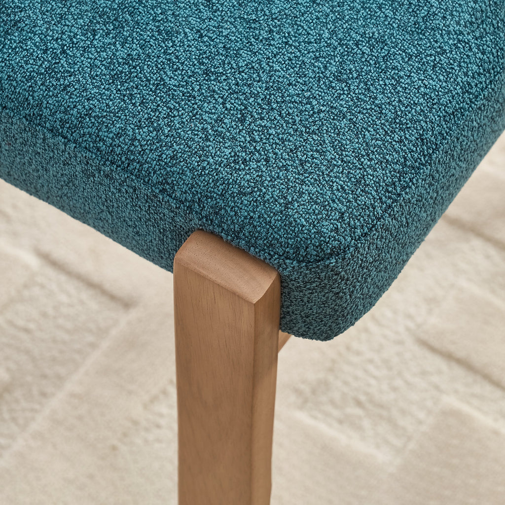 Wooden Dining Chairs Set of 2, Modern Fabric Upholstered Dining Room Chair Kitchen Chairs, Farmhouse Dinner Chair for Kitchen Dining Room