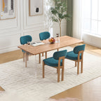 Wooden Dining Chairs Set of 2, Modern Fabric Upholstered Dining Room Chair Kitchen Chairs, Farmhouse Dinner Chair for Kitchen Dining Room