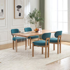 Wooden Dining Chairs Set of 2, Modern Fabric Upholstered Dining Room Chair Kitchen Chairs, Farmhouse Dinner Chair for Kitchen Dining Room