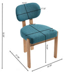 Wooden Dining Chairs Set of 2, Modern Fabric Upholstered Dining Room Chair Kitchen Chairs, Farmhouse Dinner Chair for Kitchen Dining Room