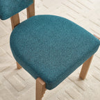 Wooden Dining Chairs Set of 2, Modern Fabric Upholstered Dining Room Chair Kitchen Chairs, Farmhouse Dinner Chair for Kitchen Dining Room