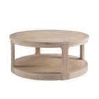 40 Large Mid-Century Modern Curved 2 Tier Traditional Round Circle Wooden Center Coffee Table