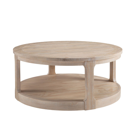 40 Large Mid-Century Modern Curved 2 Tier Traditional Round Circle Wooden Center Coffee Table