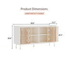 Sicotas Mid Century Sideboard Storage Rustic Sliding Door Solid Wood Cabinet for Living Room Decorative TV Buffet and Storage for TV Stand,Sideboards,Accent Cabinets