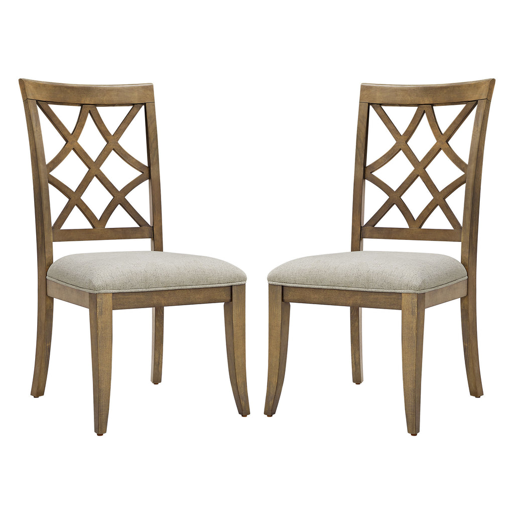 Wooden Frame Upholstered Dining Chairs set of 2,Mid Century Retro Chairs Comfor Kitchen Chairs for Living Room,Restaurant,Whithe OAK Color