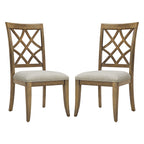 Wooden Frame Upholstered Dining Chairs set of 2,Mid Century Retro Chairs Comfor Kitchen Chairs for Living Room,Restaurant,Whithe OAK Color