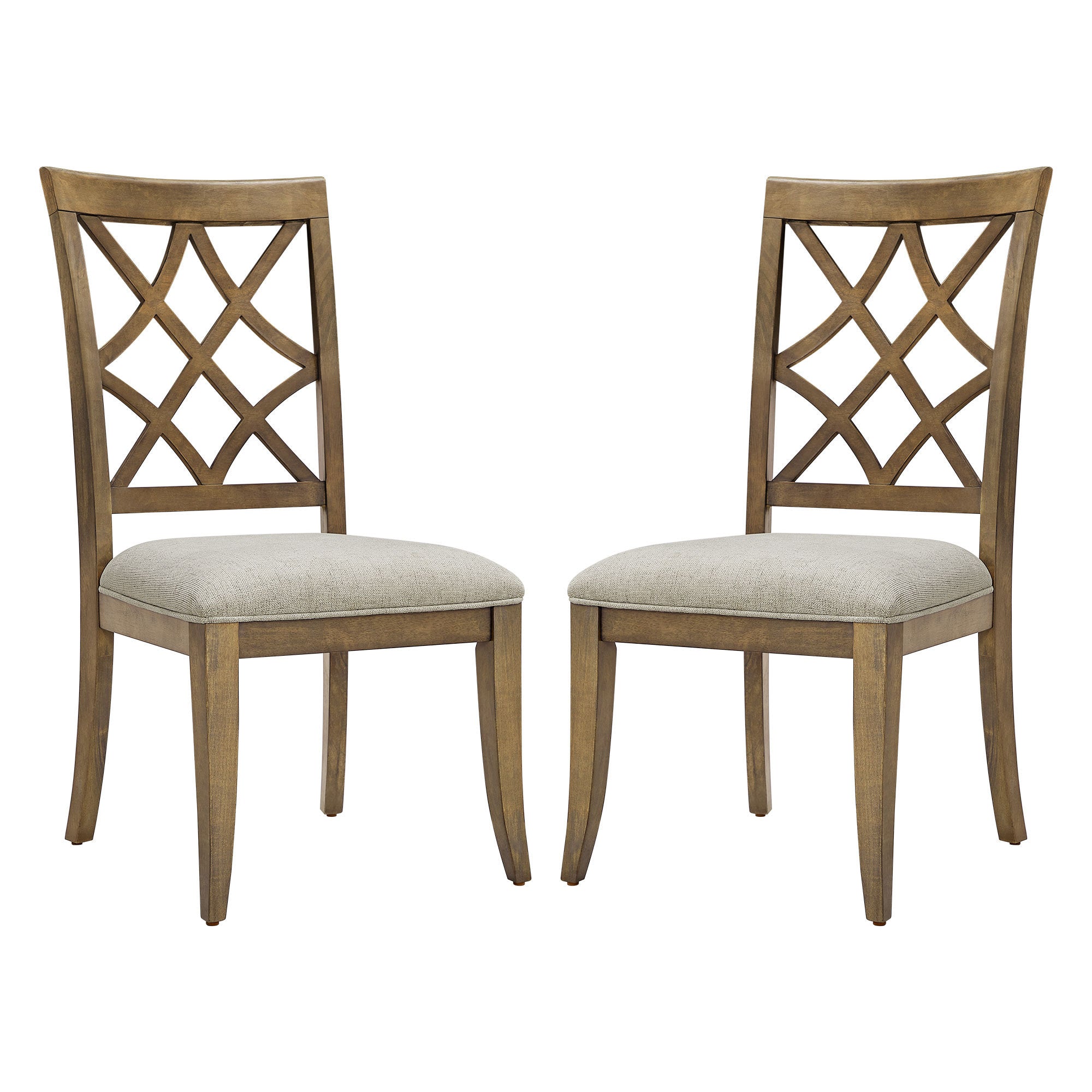 Wooden Frame Upholstered Dining Chairs set of 2,Mid Century Retro Chairs Comfor Kitchen Chairs for Living Room,Restaurant,Whithe OAK Color