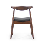 Set of 2 Rubberwood Dining Chairs with Ergonomic Backrest & Comfort Cushions, Walnut+Charcoal (same sku: 59296.00F)
