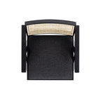 Milan Ebony Black Boucle Bar Stool with Arms, Set of 3.