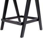 Milan Ebony Black Boucle Bar Stool with Arms, Set of 3.