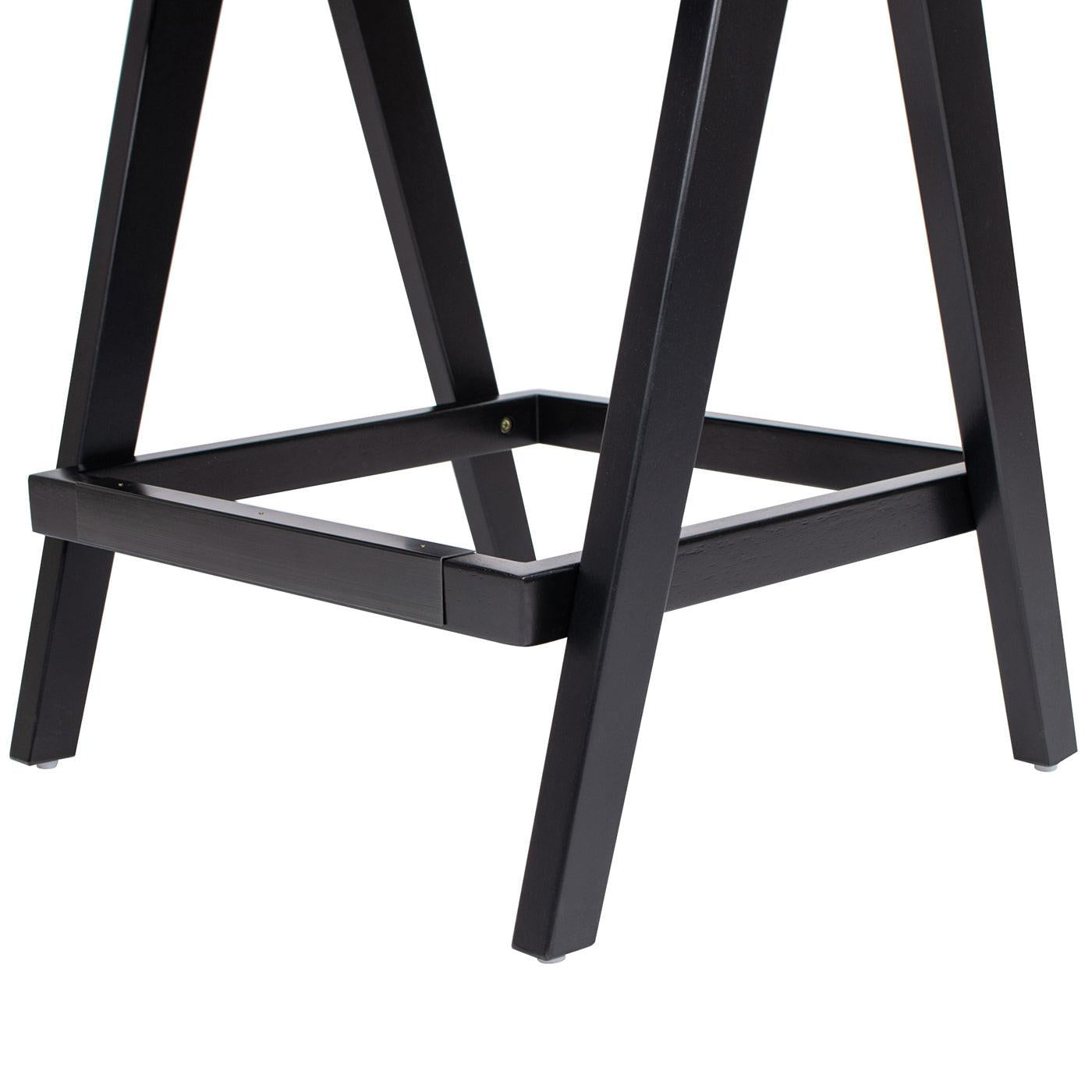 Milan Ebony Black Boucle Bar Stool with Arms, Set of 3.