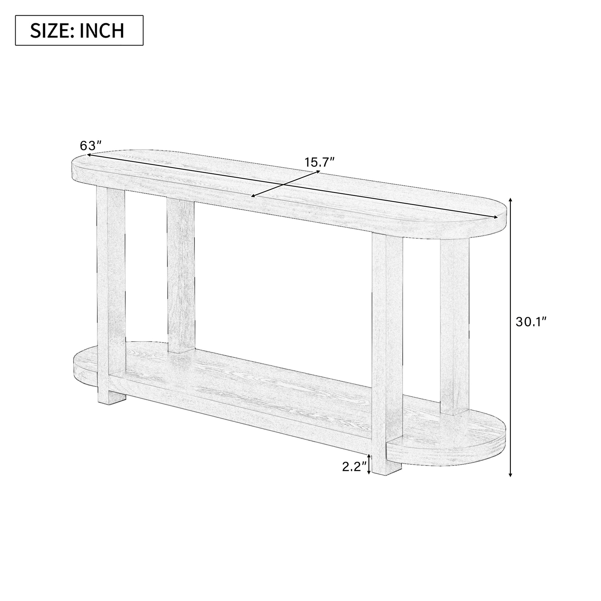 U_STYLE Modern Minimalist Ash Veneer Entryway Table with Streamlined Desktop Design, Suitable for Study Rooms, Entryways, Hallways, Living Rooms, and Foyers