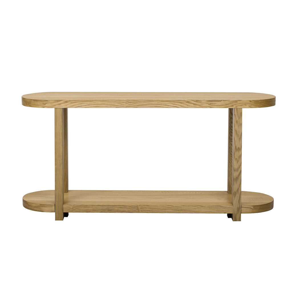 U_STYLE Modern Minimalist Ash Veneer Entryway Table with Streamlined Desktop Design, Suitable for Study Rooms, Entryways, Hallways, Living Rooms, and Foyers