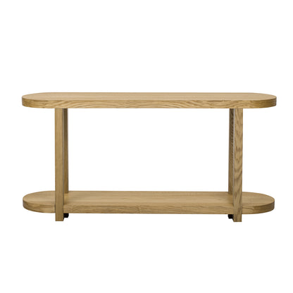 U_STYLE Modern Minimalist Ash Veneer Entryway Table with Streamlined Desktop Design, Suitable for Study Rooms, Entryways, Hallways, Living Rooms, and Foyers