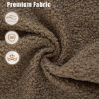 [NEW ARRIVED] [VIDEO PROVIDED] 128Minimalist Cloud Sectional Couch ,Modern Couches ,4-Seater ,No Assembly,Two modular sofa,Boucle Teddy Fabric, upholstered , anti-wrinkle fabric,Brown