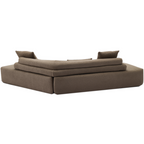 [NEW ARRIVED] [VIDEO PROVIDED] 128Minimalist Cloud Sectional Couch ,Modern Couches ,4-Seater ,No Assembly,Two modular sofa,Boucle Teddy Fabric, upholstered , anti-wrinkle fabric,Brown