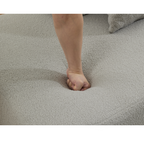 [NEW ARRIVED] [VIDEO PROVIDED] 128Minimalist Cloud Sectional Couch ,Modern Couches ,4-Seater ,No Assembly,Two modular sofa,Boucle Teddy Fabric, upholstered , anti-wrinkle fabric,Light Gray