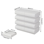 8 Drawer Dresser for Bedroom, White Dresser No Handle, Modern 8 Chest of Drawers with Wide Storage