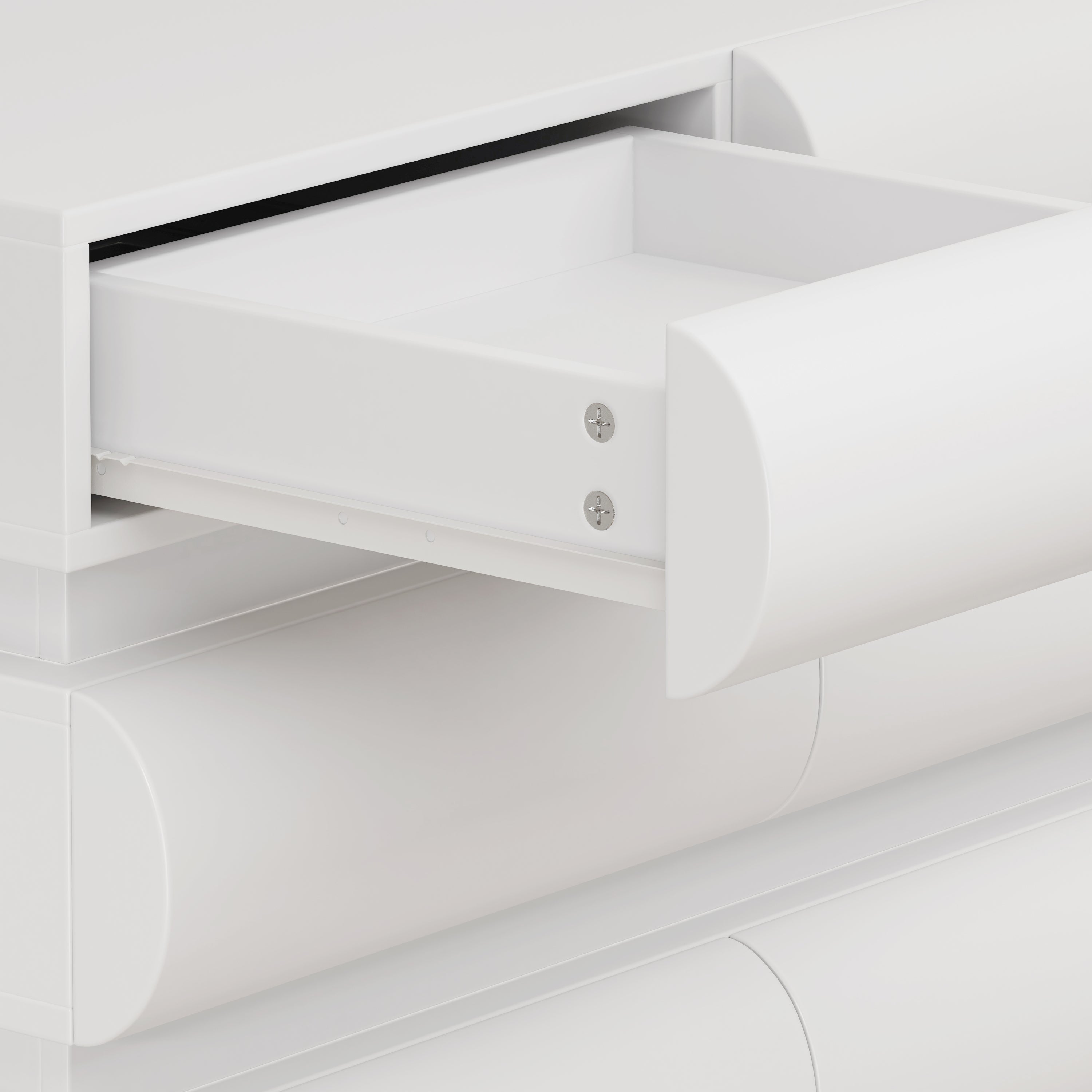 8 Drawer Dresser for Bedroom, White Dresser No Handle, Modern 8 Chest of Drawers with Wide Storage