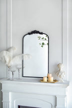 24"x 42" Classic Design Mirror with and Baroque Inspired Frame for Bathroom, Entryway Console Lean Against Wall - Groovy Boardz
