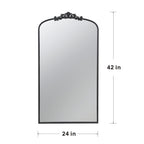 24"x 42" Classic Design Mirror with and Baroque Inspired Frame for Bathroom, Entryway Console Lean Against Wall - Groovy Boardz