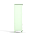 Minimalism Buffet Cabinet with Glass Doors and Double Drawer, Modern Wooden Storage Sideboard Cupboard for Living room, Dining Room Hallway Entryway (Mint Green) Buffets