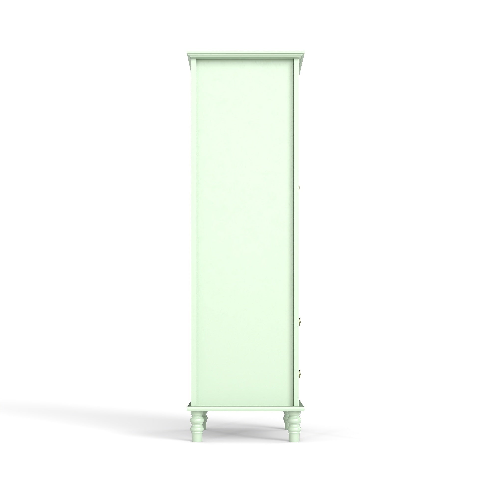 Minimalism Buffet Cabinet with Glass Doors and Double Drawer, Modern Wooden Storage Sideboard Cupboard for Living room, Dining Room Hallway Entryway (Mint Green) Buffets