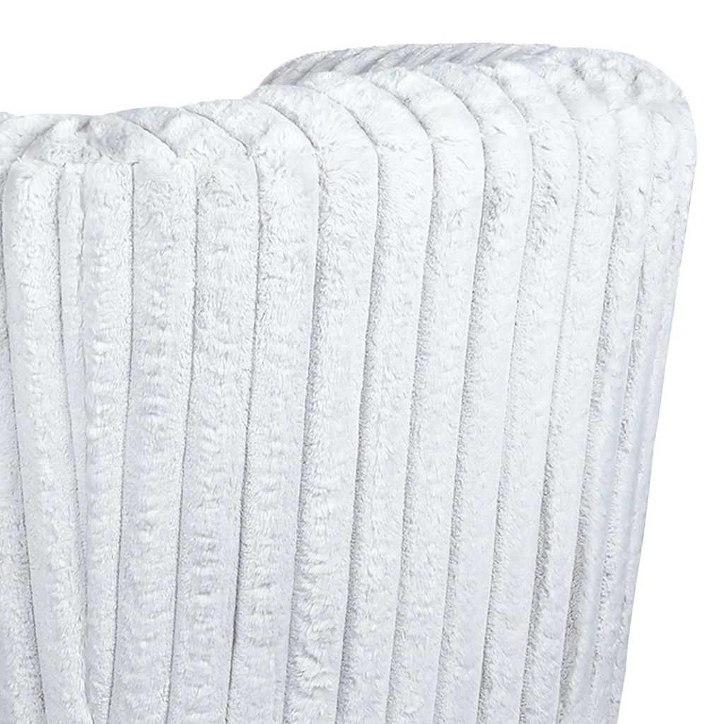 Mira White Velvet Mid-Century Swivel Chair 34.25" x 33.86".