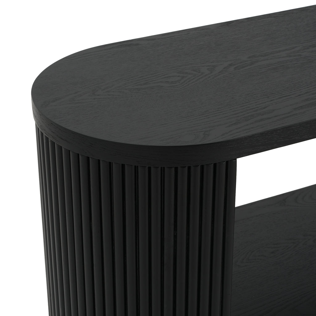 Mirod Modern Entryway Console Table - Slim Sofa Table with Open Shelf & Elegant Wood Grain, Multi-Functional Hallway Table for Living Room