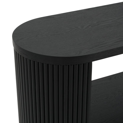 Mirod Modern Entryway Console Table - Slim Sofa Table with Open Shelf & Elegant Wood Grain, Multi-Functional Hallway Table for Living Room