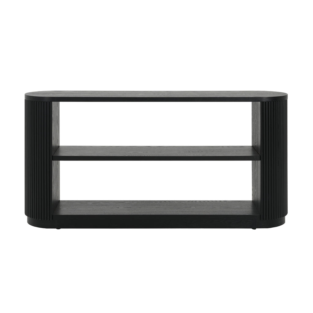 Mirod Modern Entryway Console Table - Slim Sofa Table with Open Shelf & Elegant Wood Grain, Multi-Functional Hallway Table for Living Room