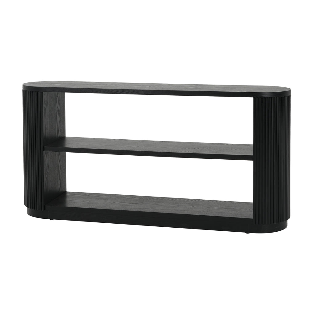 Mirod Modern Entryway Console Table - Slim Sofa Table with Open Shelf & Elegant Wood Grain, Multi-Functional Hallway Table for Living Room