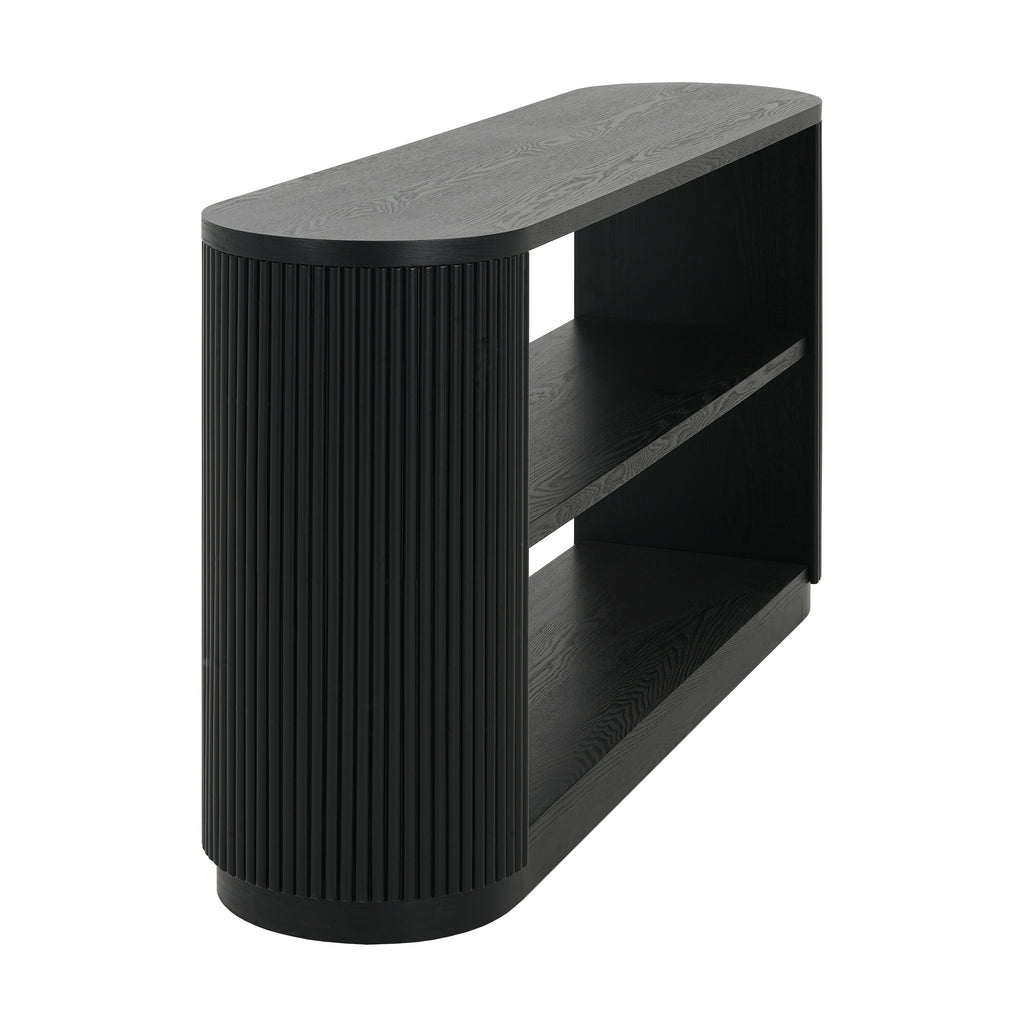 Mirod Modern Entryway Console Table - Slim Sofa Table with Open Shelf & Elegant Wood Grain, Multi-Functional Hallway Table for Living Room