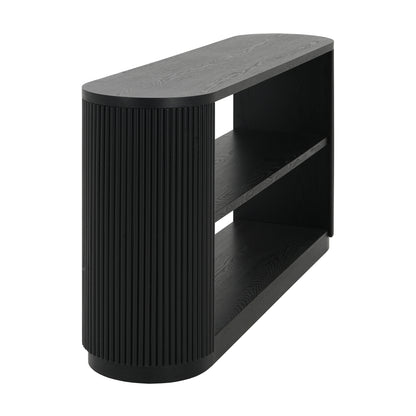 Mirod Modern Entryway Console Table - Slim Sofa Table with Open Shelf & Elegant Wood Grain, Multi-Functional Hallway Table for Living Room