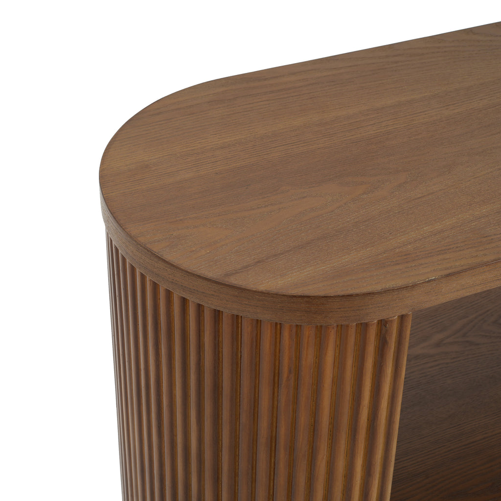 Mirod Modern Entryway Console Table - Slim Sofa Table with Open Shelf & Elegant Wood Grain, Multi-Functional Hallway Table for Living Room