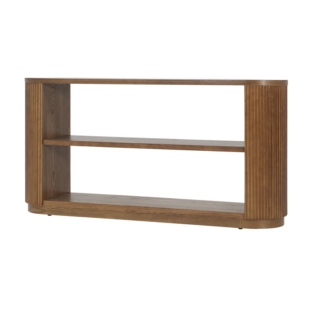 Mirod Modern Entryway Console Table - Slim Sofa Table with Open Shelf & Elegant Wood Grain, Multi-Functional Hallway Table for Living Room