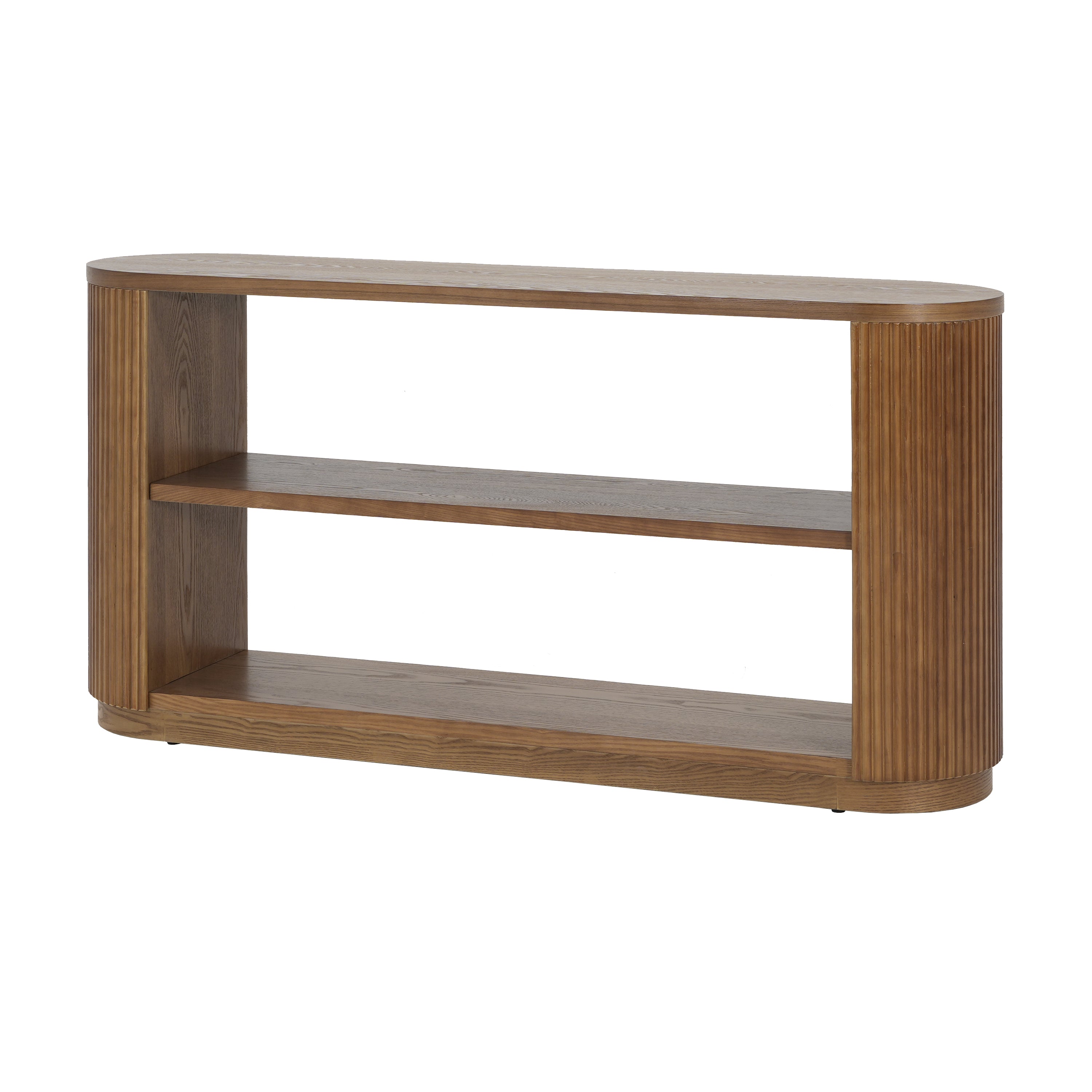 Mirod Modern Entryway Console Table - Slim Sofa Table with Open Shelf & Elegant Wood Grain, Multi-Functional Hallway Table for Living Room