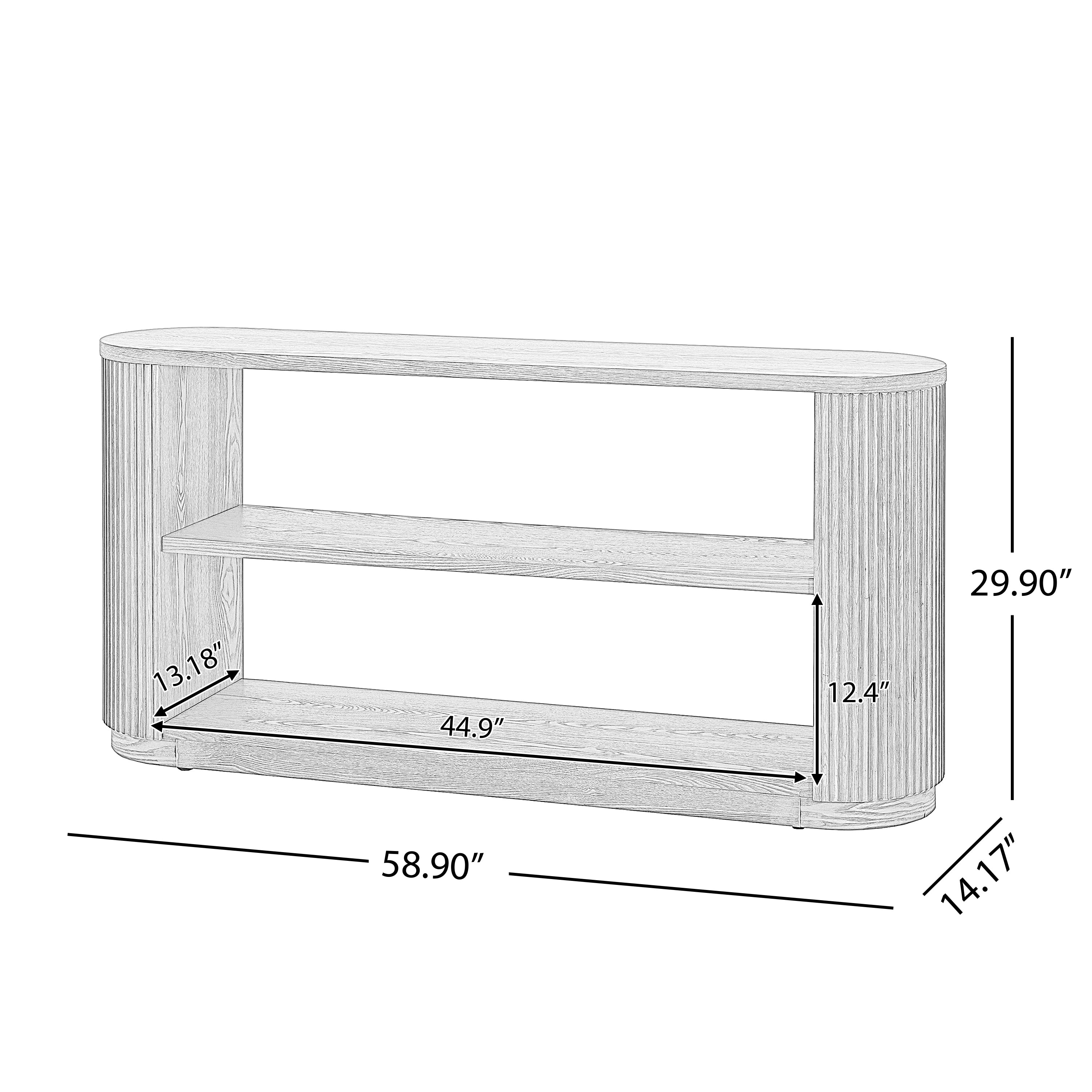 Mirod Modern Entryway Console Table - Slim Sofa Table with Open Shelf & Elegant Wood Grain, Multi-Functional Hallway Table for Living Room