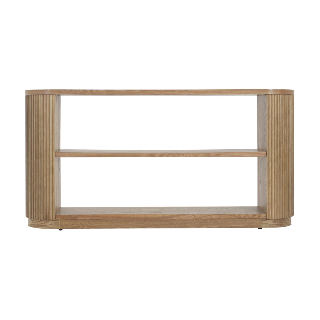 Mirod Modern Entryway Console Table - Slim Sofa Table with Open Shelf & Elegant Wood Grain, Multi-Functional Hallway Table for Living Room