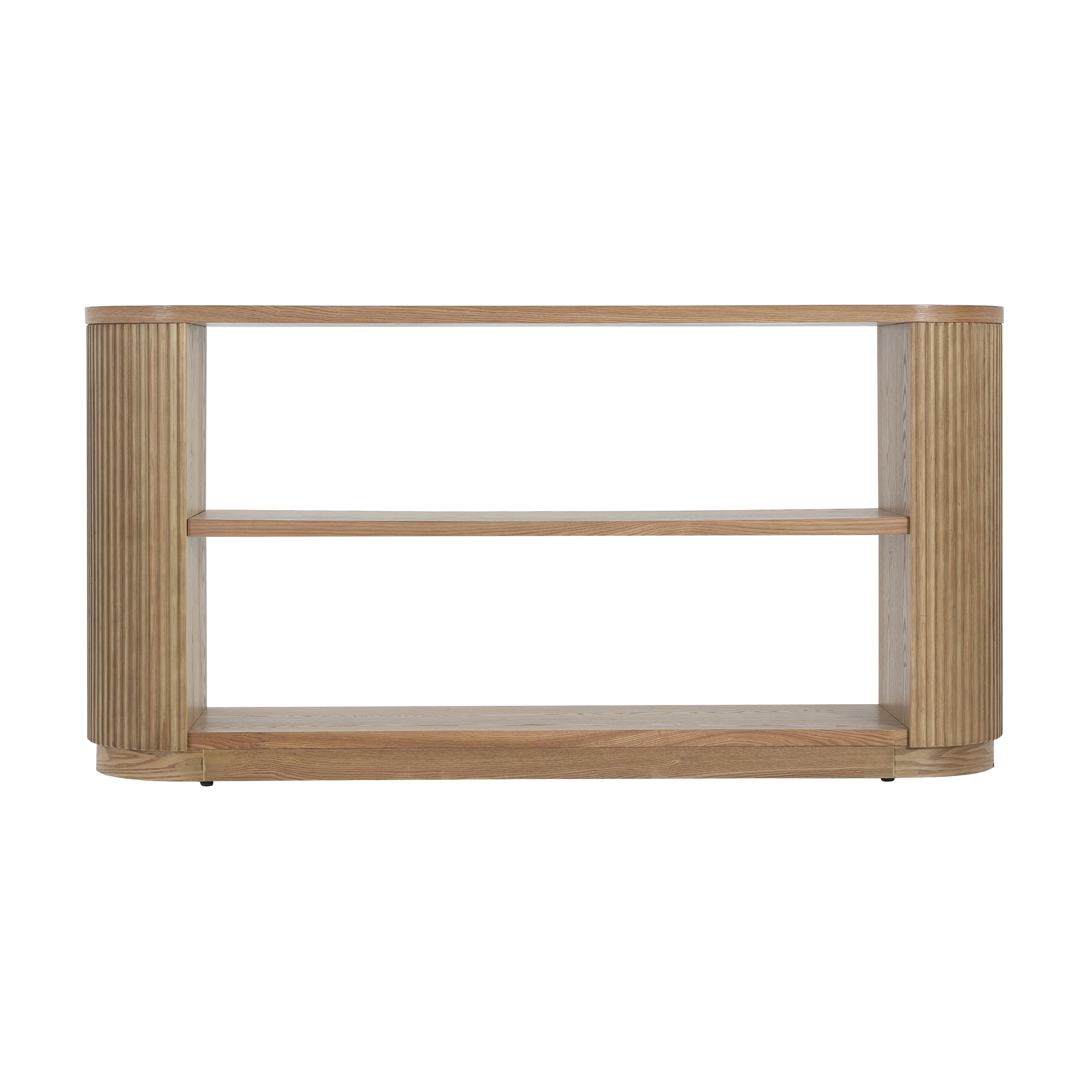 Mirod Modern Entryway Console Table - Slim Sofa Table with Open Shelf & Elegant Wood Grain, Multi-Functional Hallway Table for Living Room