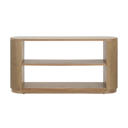 Mirod Modern Entryway Console Table - Slim Sofa Table with Open Shelf & Elegant Wood Grain, Multi-Functional Hallway Table for Living Room