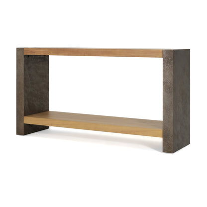 Mirod Vintage Industrial Console Table - Classic Minimalist Design with Premium Wood Veneer and Distressed Finish