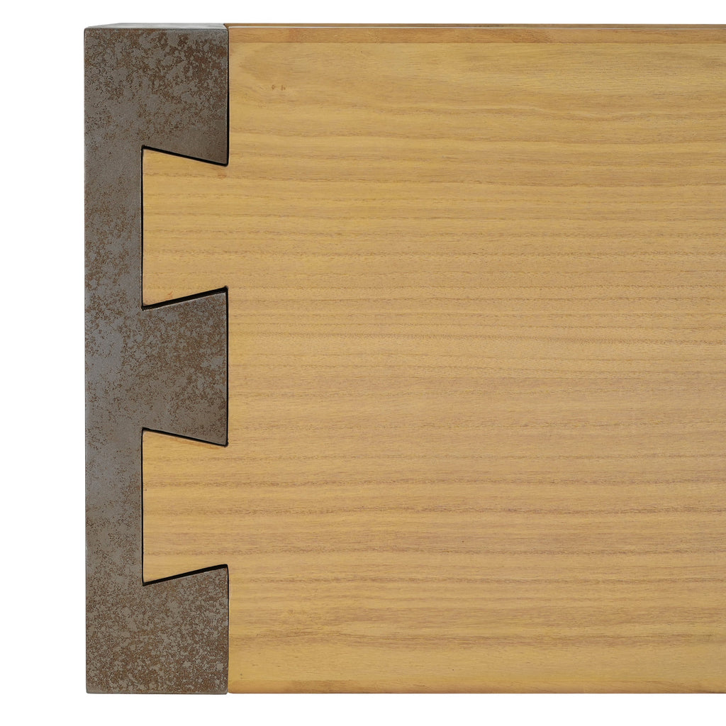 Mirod Vintage Industrial Console Table - Classic Minimalist Design with Premium Wood Veneer and Distressed Finish