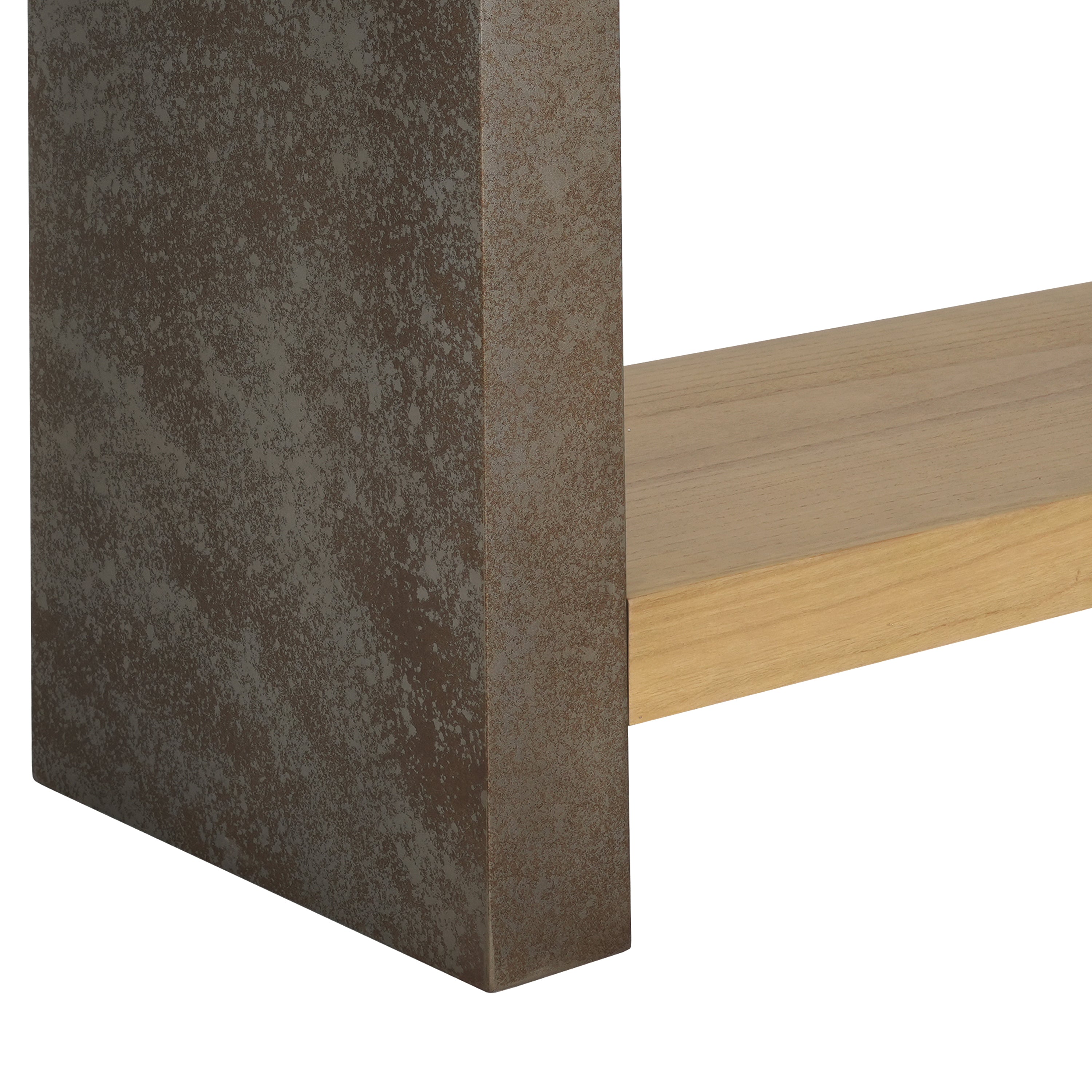 Mirod Vintage Industrial Console Table - Classic Minimalist Design with Premium Wood Veneer and Distressed Finish